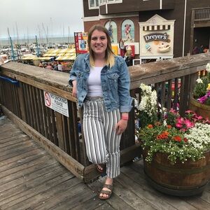 Urban Outfitters Black and White Wide Leg Pants